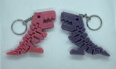 Flexi Rex/ Flex Dino - Fidget 3D Printed Keyring - Keychain - Gift 3D Printed, Under 5 pounds